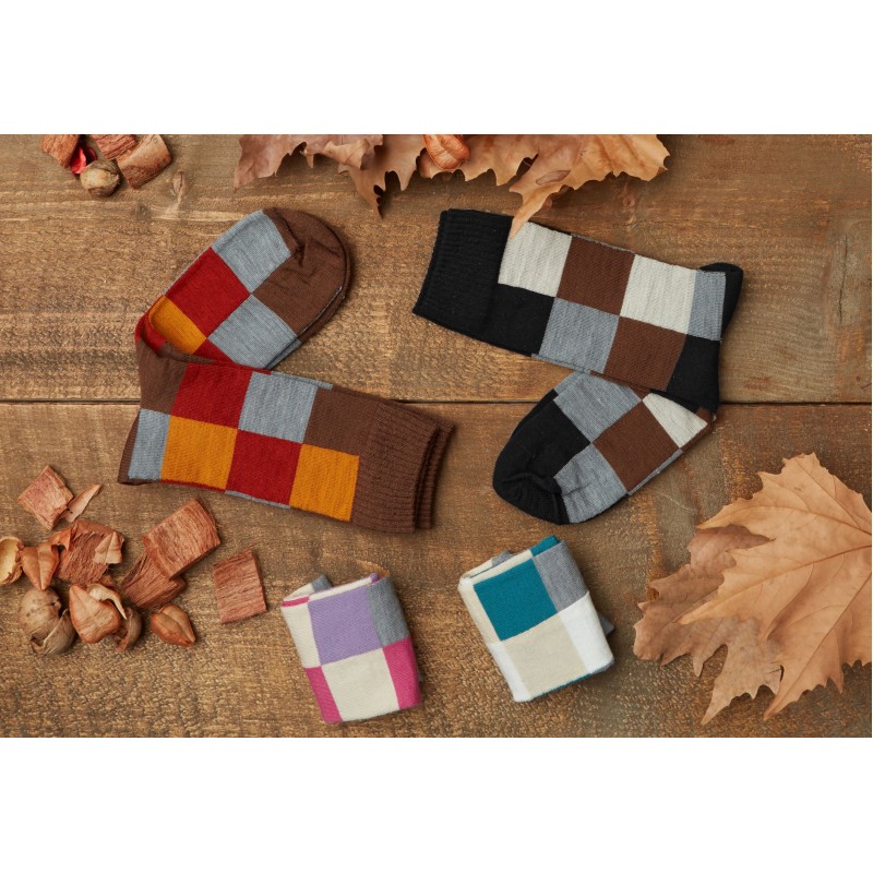 Me We Women s Wool Socks Colorful Pattern