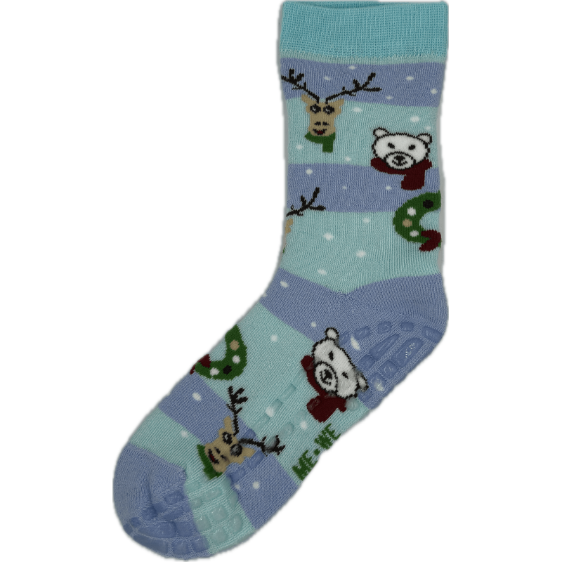 Me We Kid s Christmas Cotton Slipper Socks Variations Of Designs