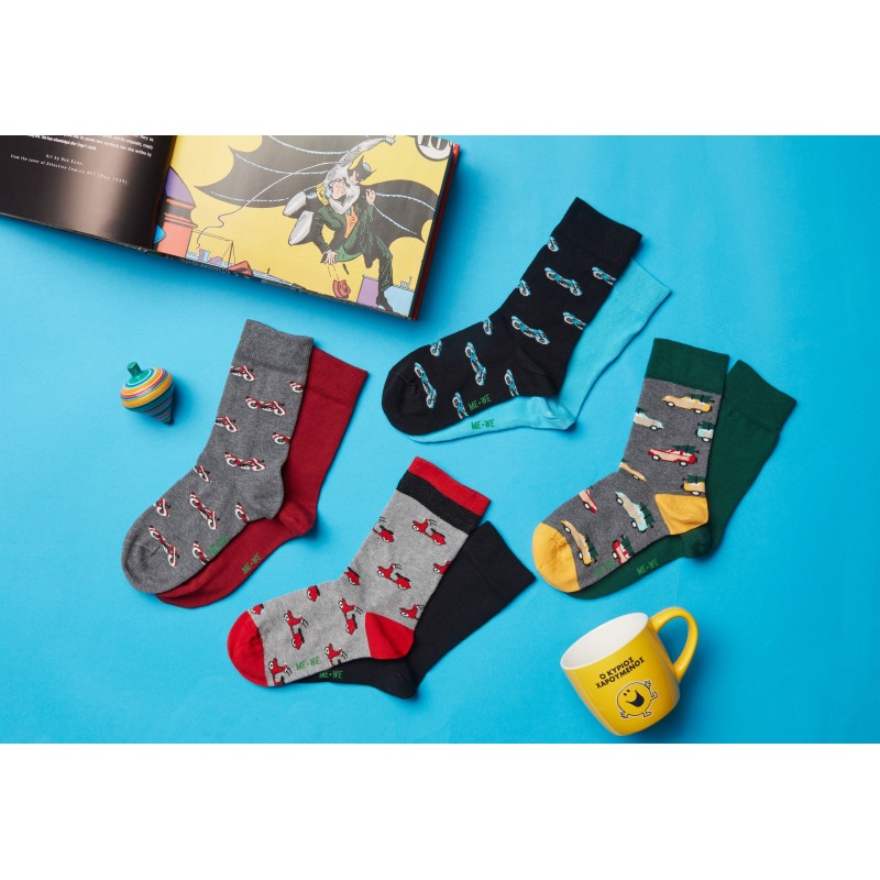 Me We Boys Cotton Socks 2 Pack With Designs