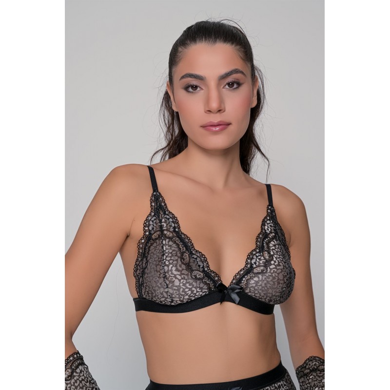 Milena Women s Lace Bralette Silver Details