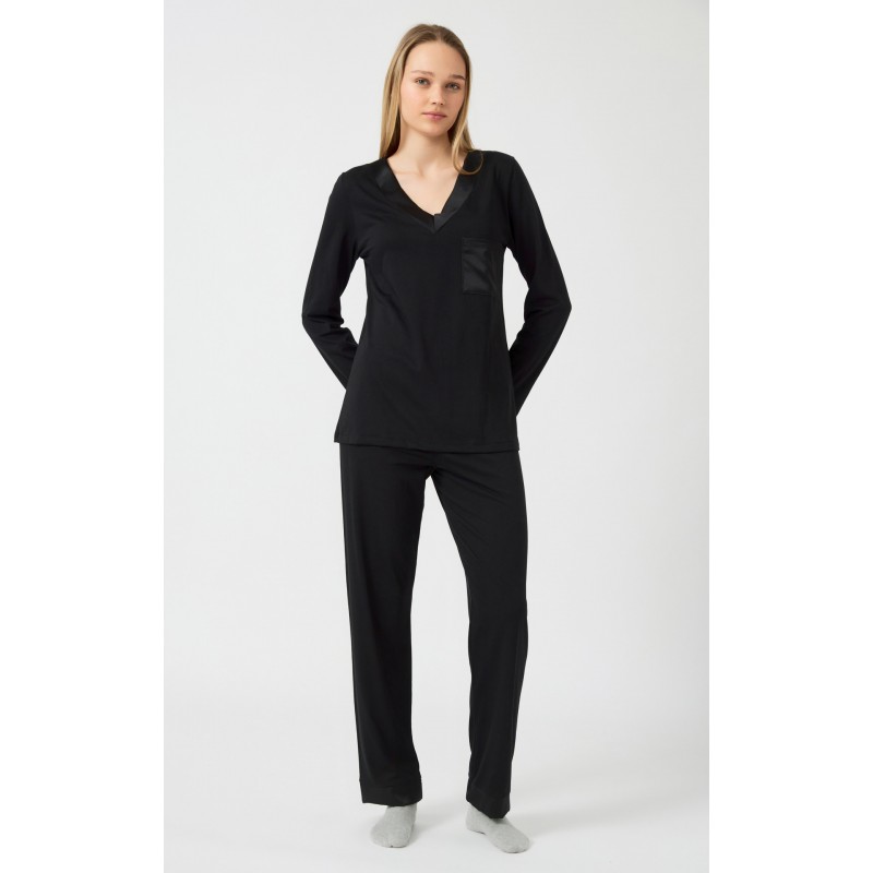 Minerva Women s Modal & Cotton Pajamas Satin Details