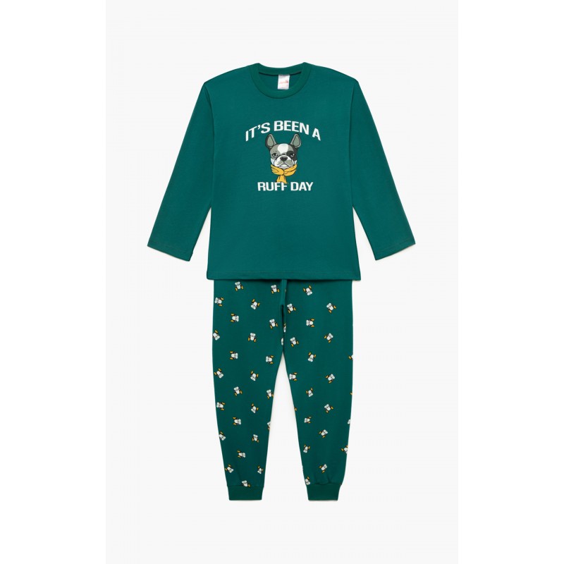 Minerva Boy s Cotton Pajamas Bulldog Design