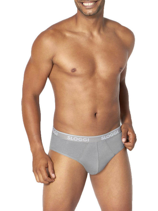 Sloggi Men Basic Briefs Midi Multipack 2P 94% Cotton Brief Pants Mens  Underwear
