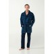 Vamp Men s Fleece Robe With Belt Plaid Design