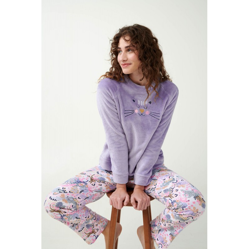 Vamp Women s Fleece Pajamas With Cotton Pants