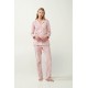 Vamp Women s Cotton Buttoned Pajamas Pink Animal