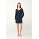 Vamp Women s Shorty Micro Modal Blue Print Nightdress