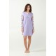 Vamp Women s Cotton Long Sleeved Nightdress With Floral Details Levander Sweet